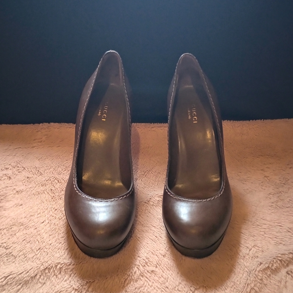 IOB Gucci Sadie Soft Winter Leaf Size 37 women's shoes - Picture 4 of 15